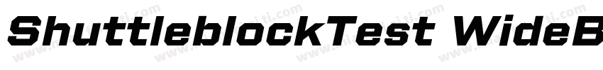 ShuttleblockTest WideBoldItalic字体转换